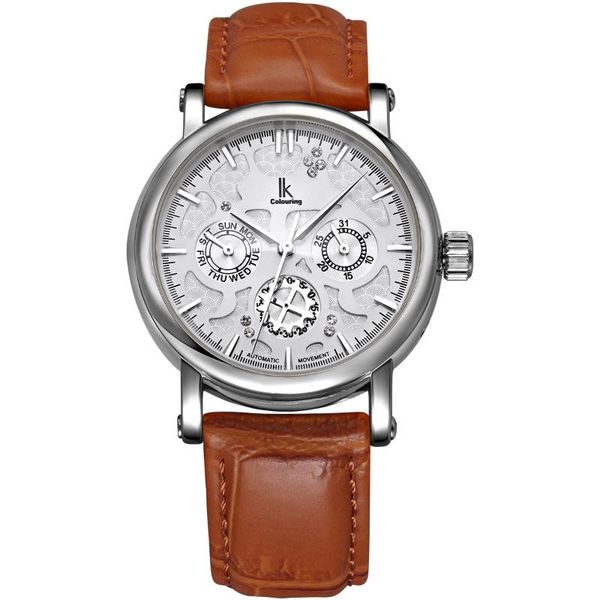 2020new luxury men self-winding watch fashion casual leather strap multi-function business waterproof men watch relogio feminino, Slivery;brown
2020new luxury men self-winding watch fashion casual leather strap multi-function business waterproof men watch relogio feminino, Slivery;brown