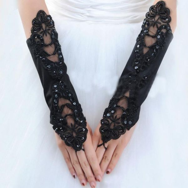 five fingers gloves fashion lace long black beading stretch fingerless embroidered retro gothic, Blue;gray
five fingers gloves fashion lace long black beading stretch fingerless embroidered retro gothic, Blue;gray