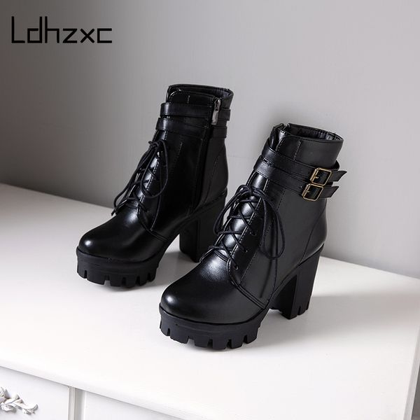 ldhzxc 2020 autumn winter drop shipping platform ankle boots women lace up fashion chunky heel shoes for model party, Black
ldhzxc 2020 autumn winter drop shipping platform ankle boots women lace up fashion chunky heel shoes for model party, Black