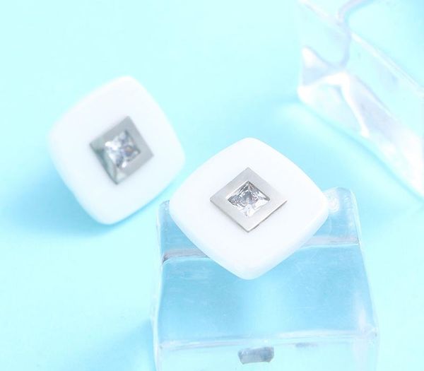 white elegant studs fashion earrings ceramics ear rings with zircon for women girls ladies minimalist style wedding date00, Golden;silver
white elegant studs fashion earrings ceramics ear rings with zircon for women girls ladies minimalist style wedding date00, Golden;silver