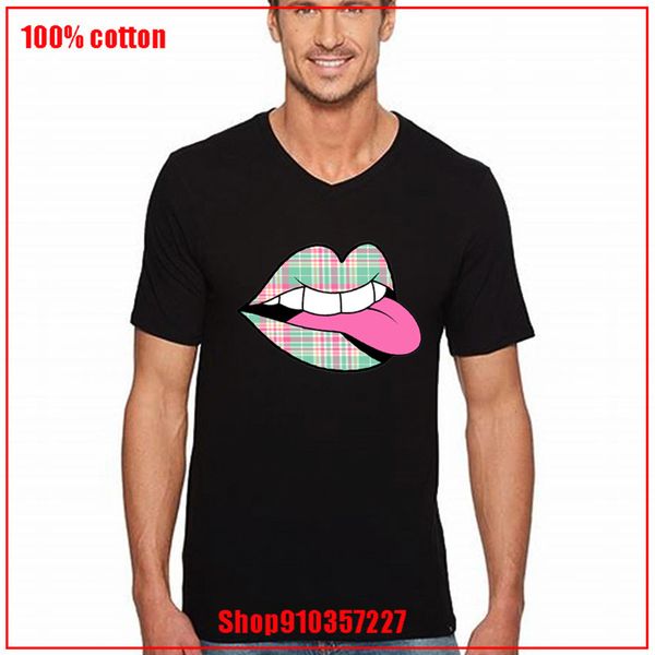mint pink plaid mouth new v-neck t-shirt mens short sleeve t-shirt cotton color fancy yarns washing tee shirt for male tees
mint pink plaid mouth new v-neck t-shirt mens short sleeve t-shirt cotton color fancy yarns washing tee shirt for male tees