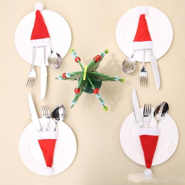 christmas caps cutlery cover non-woven fork spoon knife pocket holder sets tablewear covers mini santa hat wine bottle xmas decorations
christmas caps cutlery cover non-woven fork spoon knife pocket holder sets tablewear covers mini santa hat wine bottle xmas decorations