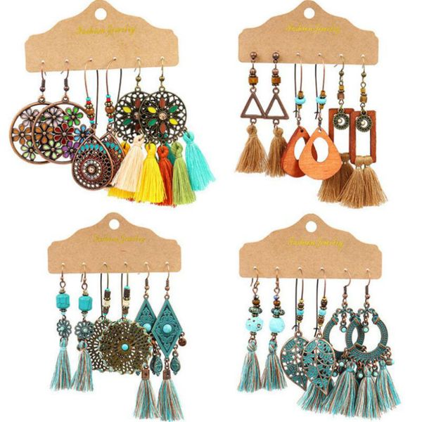 new tassel earrings jewelry boho charm earrings women bohemian drop long earrings earring handmade fringe statement 3 pairs/set, Golden
new tassel earrings jewelry boho charm earrings women bohemian drop long earrings earring handmade fringe statement 3 pairs/set, Golden