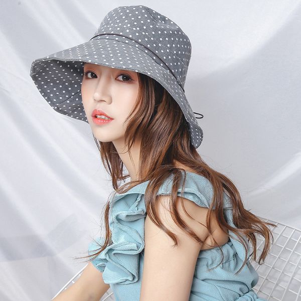 wide brim hats foldable women's hat summer trend fashion anti-uv wood buckle decoration big sun for women style beach, Blue;gray
wide brim hats foldable women's hat summer trend fashion anti-uv wood buckle decoration big sun for women style beach, Blue;gray