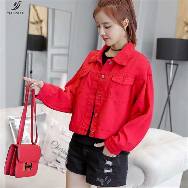 short denim jacket female 2020 spring and autumn fashion new high waist single-breasted long-sleeved loose denim jacket h0358, Black;brown
short denim jacket female 2020 spring and autumn fashion new high waist single-breasted long-sleeved loose denim jacket h0358, Black;brown