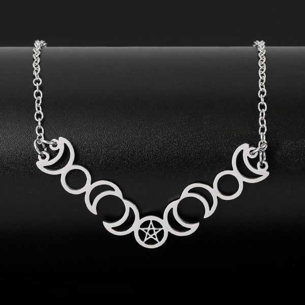 stainless steel pentagram chain necklace pentagram sun moon pendant necklaces witchcraft statement jewelry gargantilla for women, Silver
stainless steel pentagram chain necklace pentagram sun moon pendant necklaces witchcraft statement jewelry gargantilla for women, Silver