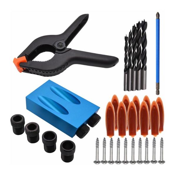 pocket hole jig kit 6/8/10mm angle drill guide woodwoorking tool hole puncher locator jig drill bit carpentry tools locator tool
pocket hole jig kit 6/8/10mm angle drill guide woodwoorking tool hole puncher locator jig drill bit carpentry tools locator tool