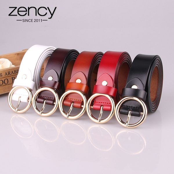 zency 100% genuine leather women belts fashion round pin buckle waist belt for jeans black white brown, Black;brown
zency 100% genuine leather women belts fashion round pin buckle waist belt for jeans black white brown, Black;brown