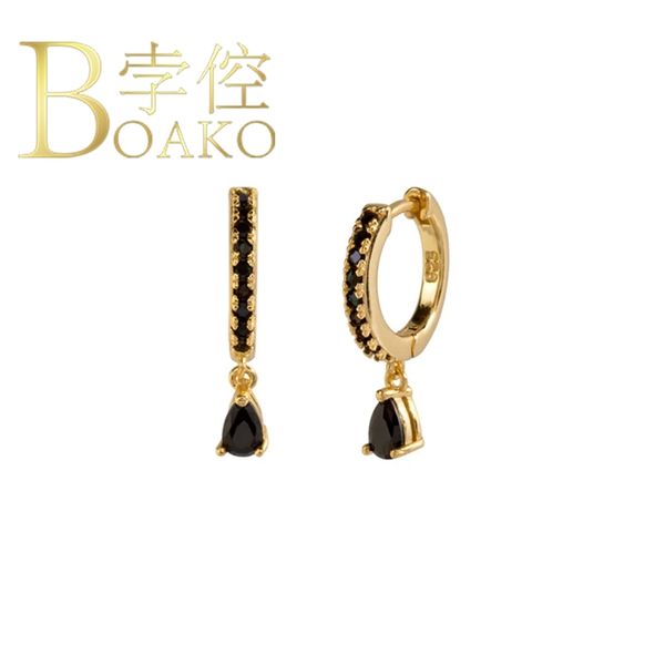 hoop & huggie boako 925 sterling silver earrings for women water drop black zircon earring hoops earings luxury s925 jewelry pendientes, Golden;silver
hoop & huggie boako 925 sterling silver earrings for women water drop black zircon earring hoops earings luxury s925 jewelry pendientes, Golden;silver
