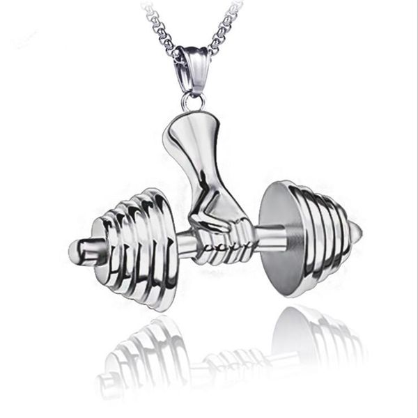 new arrival hip-hop retro titanium steel chain dumbbell necklace male barbell pendant necklace for man & woman fashion jewelry, Silver
new arrival hip-hop retro titanium steel chain dumbbell necklace male barbell pendant necklace for man & woman fashion jewelry, Silver