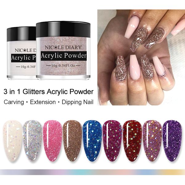 nicole diary holographics acrylic powder for nails extension shinning acrylic dip nail glitter extension carved flower chrome, Silver;gold
nicole diary holographics acrylic powder for nails extension shinning acrylic dip nail glitter extension carved flower chrome, Silver;gold