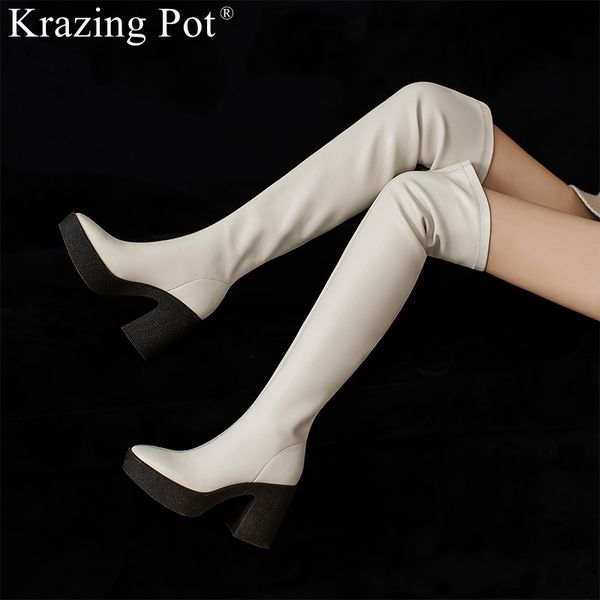 boots comfortable soft microfiber leather round toe platform thigh high stretch zipper dress winter cool ove-the-knee l30, Black
boots comfortable soft microfiber leather round toe platform thigh high stretch zipper dress winter cool ove-the-knee l30, Black
