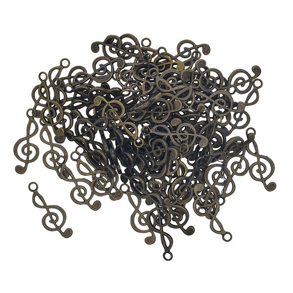 50 pieces charms musical note designs 26*10mm antique bronze plated pendants vinatge jewelry making diy handmade craft findings accessories, Black
50 pieces charms musical note designs 26*10mm antique bronze plated pendants vinatge jewelry making diy handmade craft findings accessories, Black