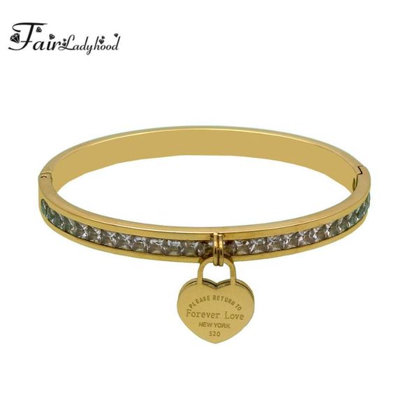 bangle fairladyhood design women hanging heart label forever love pulseira titanium steel for jewelry, Black 
bangle fairladyhood design women hanging heart label forever love pulseira titanium steel for jewelry, Black