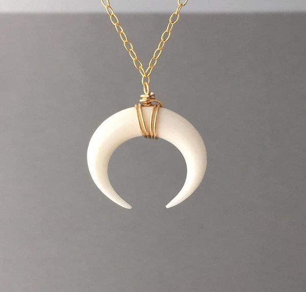 pendant necklaces simple design white ivory bone horn necklace for women crescent moon gold color chokers fashion jewelry, Silver
pendant necklaces simple design white ivory bone horn necklace for women crescent moon gold color chokers fashion jewelry, Silver
