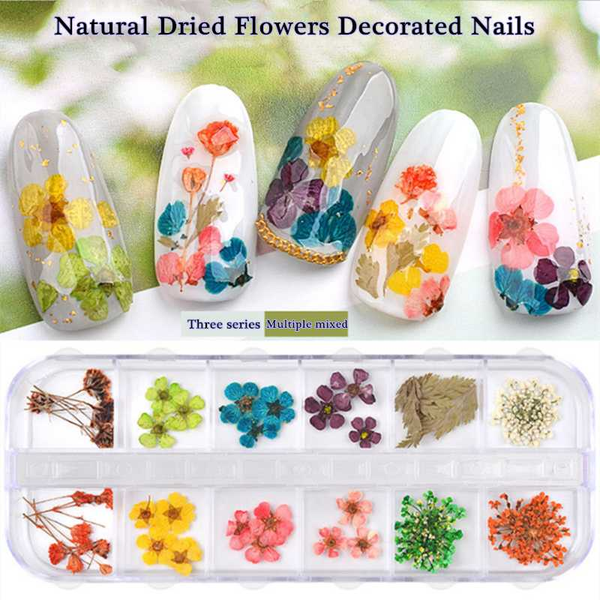 nail art decorations everything for manicure nail design decals dried flower 12 colors, Black
nail art decorations everything for manicure nail design decals dried flower 12 colors, Black