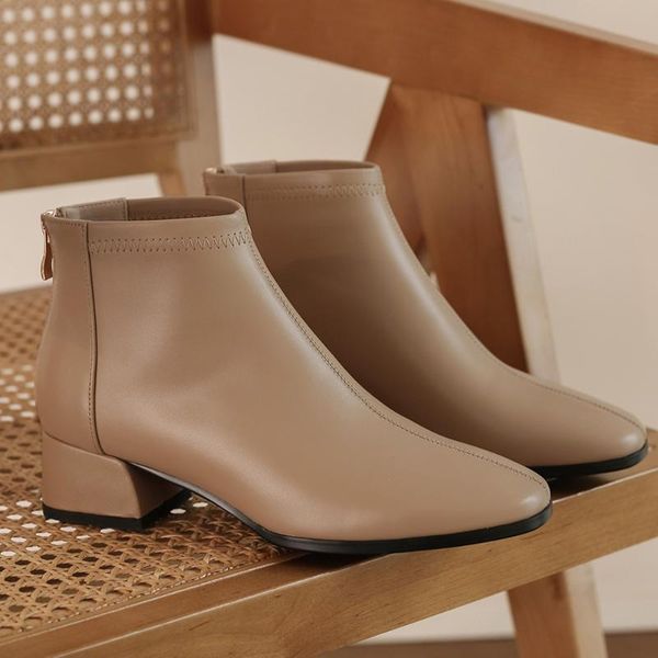 women's genuine leather low heel comfortable autumn ankle boots round toe casual soft classic short booties shoes for women sale, Black
women's genuine leather low heel comfortable autumn ankle boots round toe casual soft classic short booties shoes for women sale, Black
