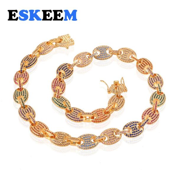 chains hiphop iced out colored bling jewelry solid 12mm coffee bean necklace mariner choker, Silver
chains hiphop iced out colored bling jewelry solid 12mm coffee bean necklace mariner choker, Silver