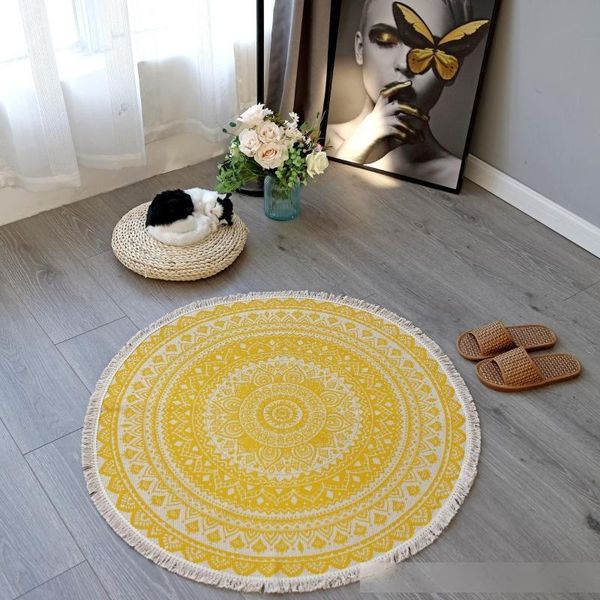 hand knitted round tassel table bedroom carpet tatami study room baby play mattress yoga prayer mat
hand knitted round tassel table bedroom carpet tatami study room baby play mattress yoga prayer mat