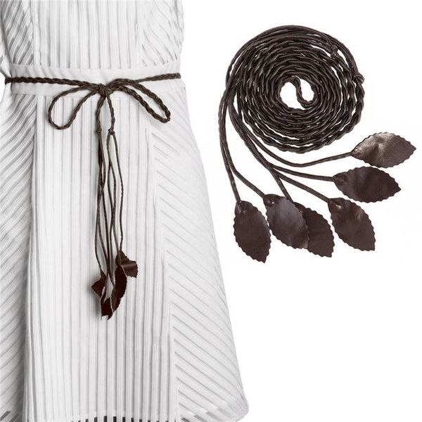 fashion women solid color braided leaf belt 2020 new boho girls thin waist rope knit belts for dress waistbands accessories, Black;brown
fashion women solid color braided leaf belt 2020 new boho girls thin waist rope knit belts for dress waistbands accessories, Black;brown