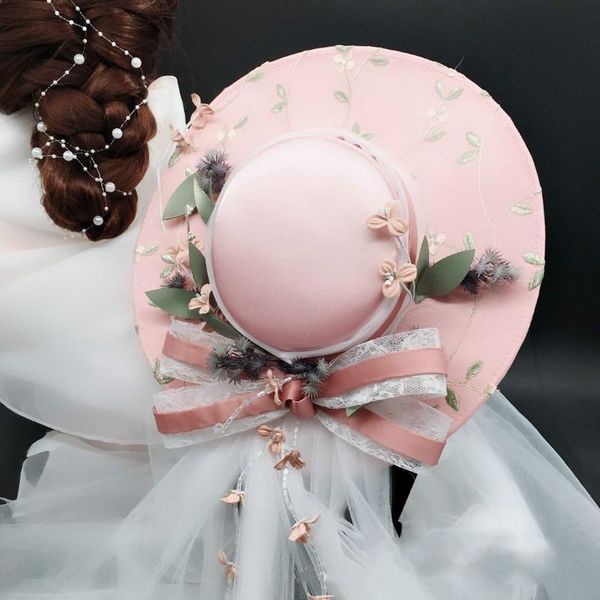 mingli tengda mori girl bridal wide brim hat handmade gauze embroidery stage show and shooting fascinator hats pink cap fedora, Blue;gray
mingli tengda mori girl bridal wide brim hat handmade gauze embroidery stage show and shooting fascinator hats pink cap fedora, Blue;gray
