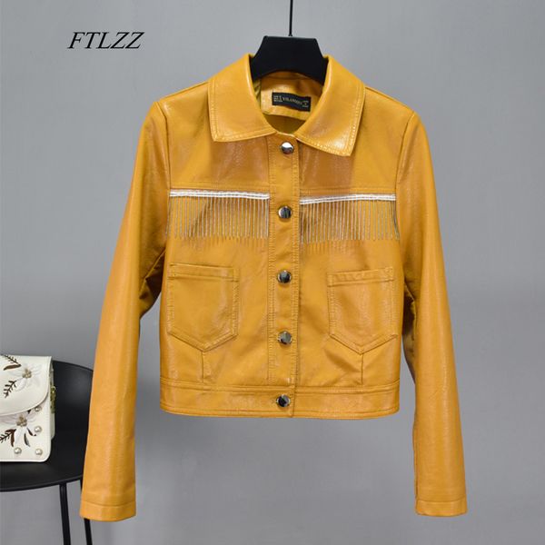 ftlzz новая весна женщины pu leather jacket однобортный кисточки поддельный мягкая кожа полупальто отложным воротником мотоцикла outwear, Black
ftlzz новая весна женщины pu leather jacket однобортный кисточки поддельный мягкая кожа полупальто отложным воротником мотоцикла outwear, Black