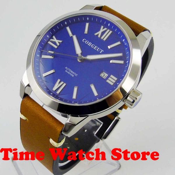 wristwatches corgeut 41mm miyota 8215 5atm automatic men's watch polished sapphire glass luminous blue dial waterproof, Slivery;brown
wristwatches corgeut 41mm miyota 8215 5atm automatic men's watch polished sapphire glass luminous blue dial waterproof, Slivery;brown