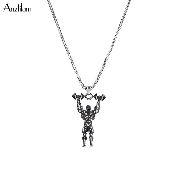 anztilam weightlifting athletes pendant necklaces personality dumbbell accessories charm sport jewelry gym hip hop jewellery, Silver
anztilam weightlifting athletes pendant necklaces personality dumbbell accessories charm sport jewelry gym hip hop jewellery, Silver