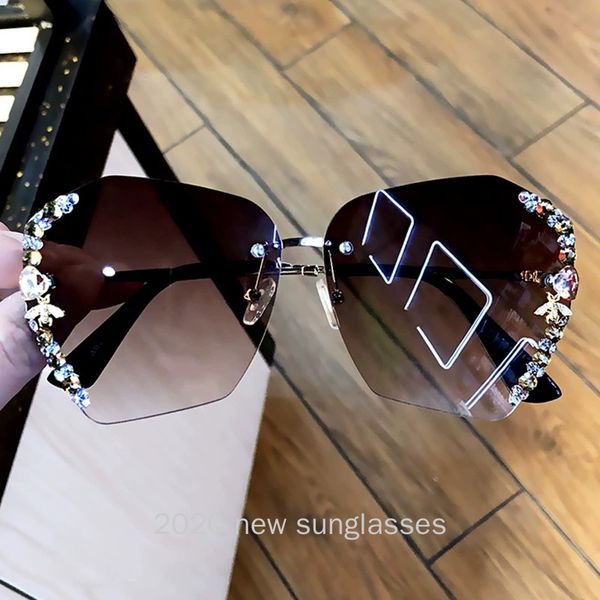 sunglasses vintage fashion oversized rimless women famous design diamond square sun glasses for female nx, White;black
sunglasses vintage fashion oversized rimless women famous design diamond square sun glasses for female nx, White;black