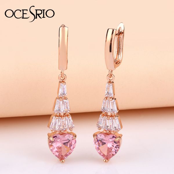 ocesrio new pink long dangle earrings with heart natural zircon stone heart earrings wedding 585 gold jewelry ers-q33, Silver
ocesrio new pink long dangle earrings with heart natural zircon stone heart earrings wedding 585 gold jewelry ers-q33, Silver