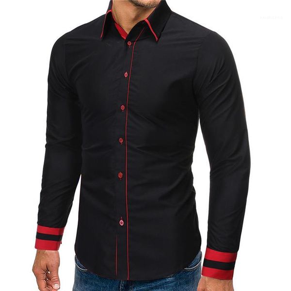 slim fit shirt spring new mens designer casual shirt fashion solid color long sleeve lapel neck homme clothing, White;black
slim fit shirt spring new mens designer casual shirt fashion solid color long sleeve lapel neck homme clothing, White;black
