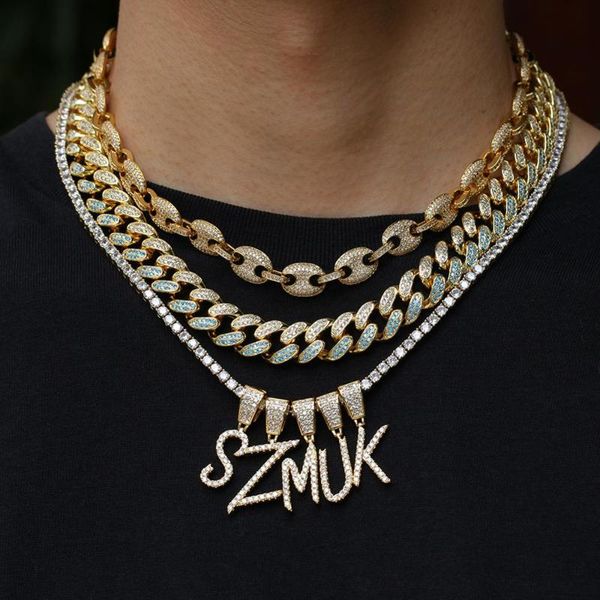 iced out single cursive writing initial letters necklaces & pendant for men women full gold color iced out hiphop jewelry, Silver
iced out single cursive writing initial letters necklaces & pendant for men women full gold color iced out hiphop jewelry, Silver