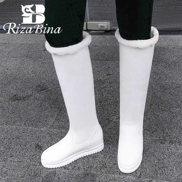 rizabina winter snow knee high boots women height increasing warm plush fur round toe solid pink footwear big size 34-43, Black
rizabina winter snow knee high boots women height increasing warm plush fur round toe solid pink footwear big size 34-43, Black