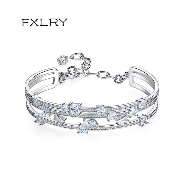 charm bracelets fxlry creative fashion white color inlay zircon ladies irregular bracelet with extended chain jewelry, Golden;silver
charm bracelets fxlry creative fashion white color inlay zircon ladies irregular bracelet with extended chain jewelry, Golden;silver