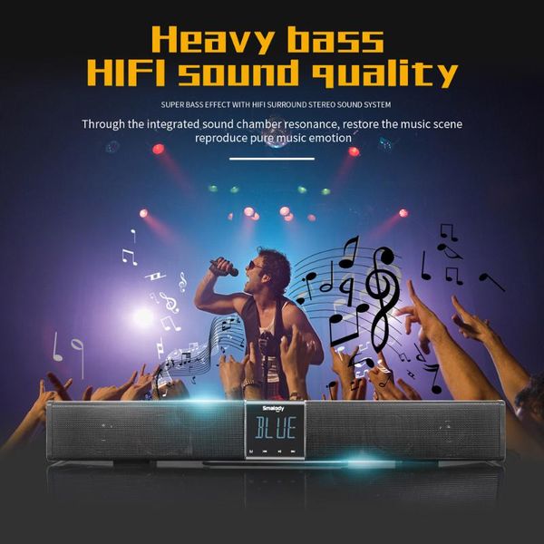 soundbar 20w bass subwoofer bluetooth speaker music box wireless portable speaker with remote control lcd display home/theater
soundbar 20w bass subwoofer bluetooth speaker music box wireless portable speaker with remote control lcd display home/theater