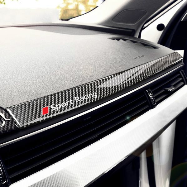 car interior accessories carbon fiber dashboard decoration trim strip stickers car for audi a4 a5 2017- car styling
car interior accessories carbon fiber dashboard decoration trim strip stickers car for audi a4 a5 2017- car styling
