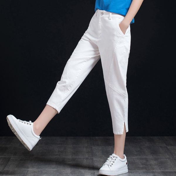 loose-fit girl's white pants women's thin capri pants 2020 new style fashion women's summer harem dad baggy, Blue
loose-fit girl's white pants women's thin capri pants 2020 new style fashion women's summer harem dad baggy, Blue