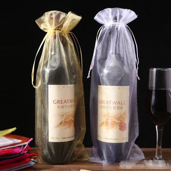 15x37cm gold drawstring organza wine bags for wedding party gift xmas champagne bottle holder pouches ing
15x37cm gold drawstring organza wine bags for wedding party gift xmas champagne bottle holder pouches ing