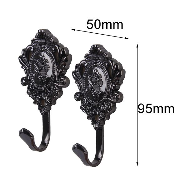 2 pairs retro style wall hooks coat hooks all purpose hook curtain hooks towel rack for curtains- antique copper+black
2 pairs retro style wall hooks coat hooks all purpose hook curtain hooks towel rack for curtains- antique copper+black
