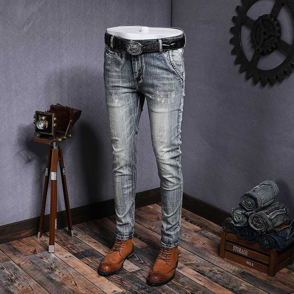 men's jeans fashion straight vintage pencil pants washed slim fit long trousers j43, Blue
men's jeans fashion straight vintage pencil pants washed slim fit long trousers j43, Blue