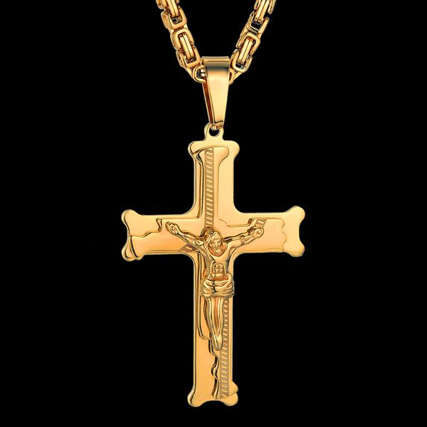stainless steel male byzantine chain & pendant,20" 23" 26" mens gold color jesus cross necklaces pendant for men, Silver
stainless steel male byzantine chain & pendant,20" 23" 26" mens gold color jesus cross necklaces pendant for men, Silver