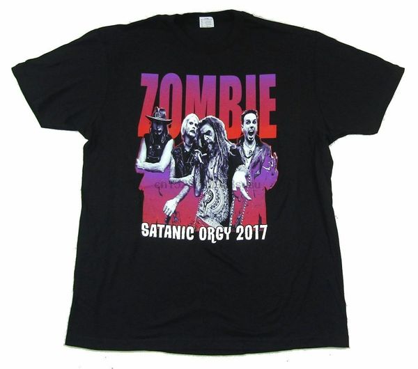 rob zombie satanic orgy tour 2017 black t shirt new official merch