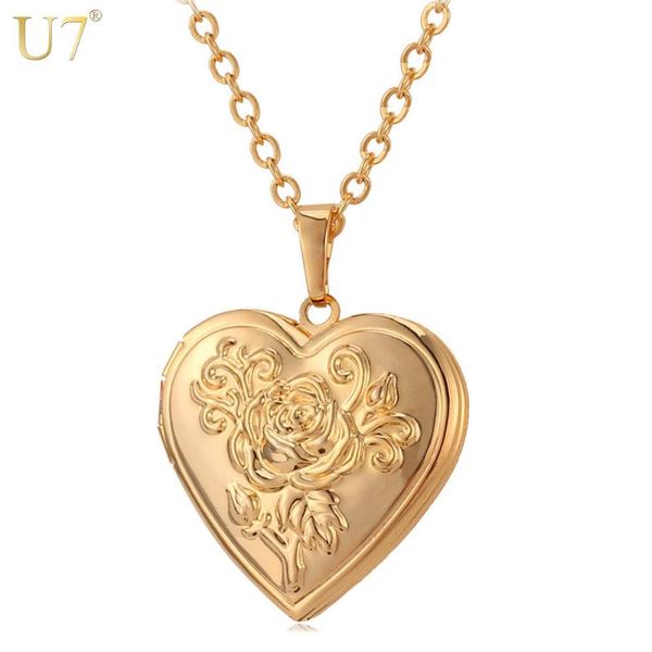u7 p frame memory locket pendant necklace silver/gold color romantic love heart vintage rose flower jewelry women gift p326
u7 p frame memory locket pendant necklace silver/gold color romantic love heart vintage rose flower jewelry women gift p326