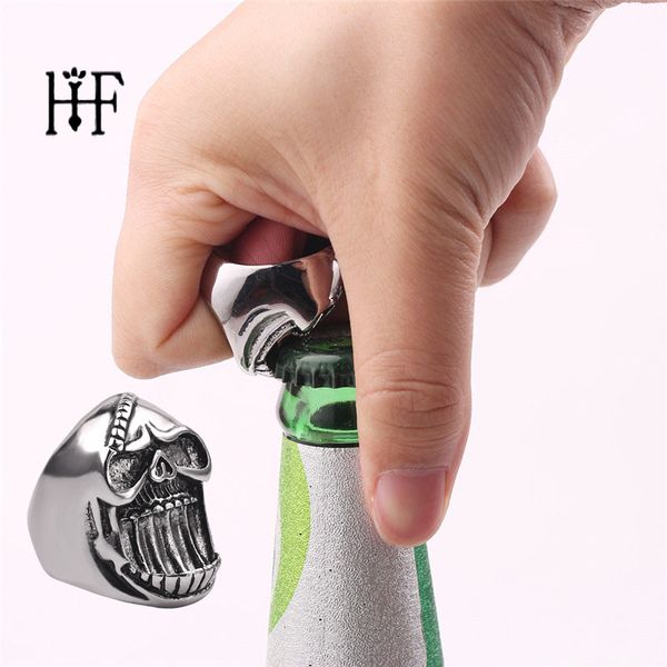 new design vintage gothic anillo hombre retro punk skull men's ring open wine bottle ring rock night club jewelry bottle opener, Golden;silver
new design vintage gothic anillo hombre retro punk skull men's ring open wine bottle ring rock night club jewelry bottle opener, Golden;silver