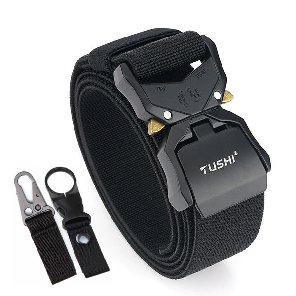 nylon elastic belt tactical metal buckle waist band casual outdoor sports army training duty men belts, Black;gray
nylon elastic belt tactical metal buckle waist band casual outdoor sports army training duty men belts, Black;gray