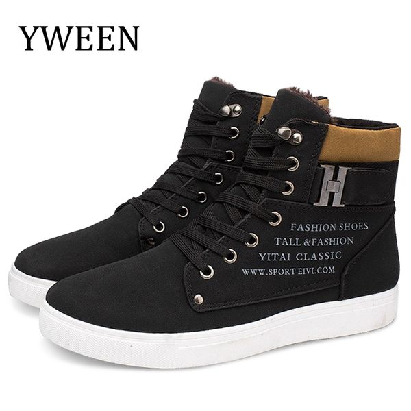 yween new arrive men's winter shoes high new lace-up warm shoes men ankle boots, Black
yween new arrive men's winter shoes high new lace-up warm shoes men ankle boots, Black