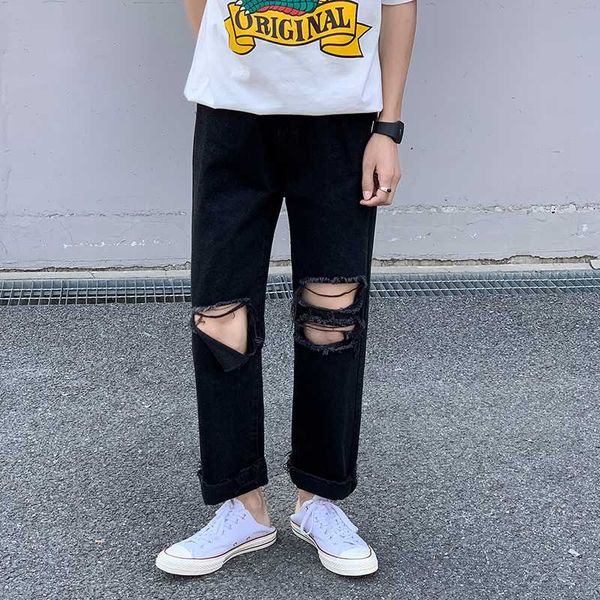 black stretch jeans 2020 skinny fit bottom zipper jeans men knee torn men clothing ripped locomotive pants hip-hop street pants, Blue
black stretch jeans 2020 skinny fit bottom zipper jeans men knee torn men clothing ripped locomotive pants hip-hop street pants, Blue