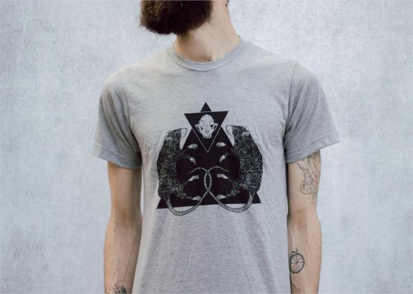 rat pyramid grey heathered screen print punk t-shirt men t shirt
rat pyramid grey heathered screen print punk t-shirt men t shirt