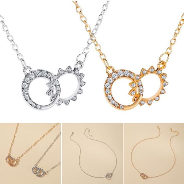 newly double circles pendant necklace clavicle chain women alloy necklaces neck ornament dod886, Silver
newly double circles pendant necklace clavicle chain women alloy necklaces neck ornament dod886, Silver