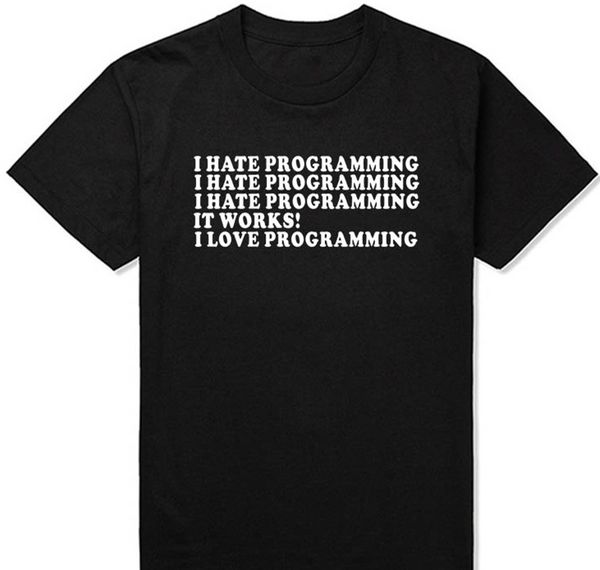 summer new i hate программирование funny программист coding t рубашки с коротким рукавом o шеи мода мужские футболки
summer new i hate программирование funny программист coding t рубашки с коротким рукавом o шеи мода мужские футболки